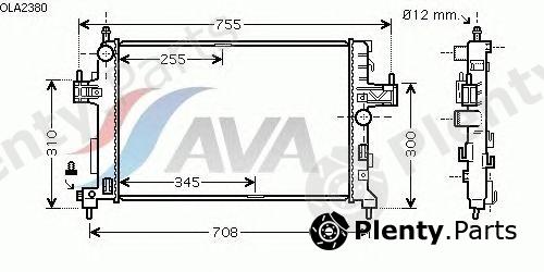  AVA QUALITY COOLING part OLA2380 Radiator, engine cooling