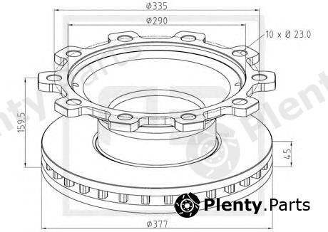  PE Automotive part 046.373-00A (04637300A) Brake Disc