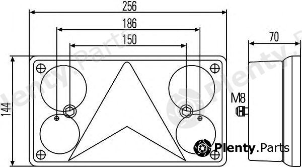  HELLA part 2VP340400-151 (2VP340400151) Combination Rearlight