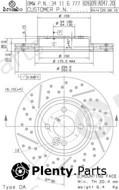  BREMBO part 09.A047.20 (09A04720) Brake Disc