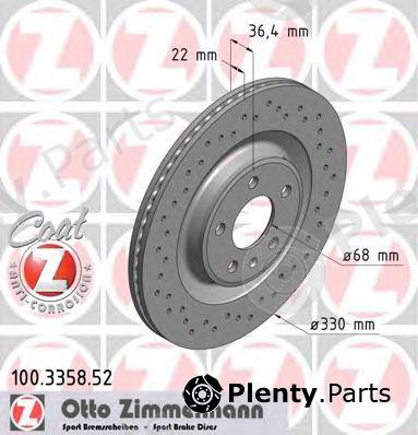  ZIMMERMANN part 100335852 Brake Disc