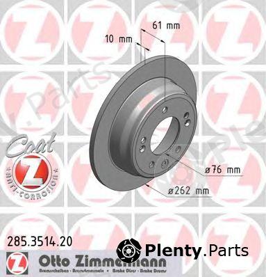  ZIMMERMANN part 285351420 Brake Disc