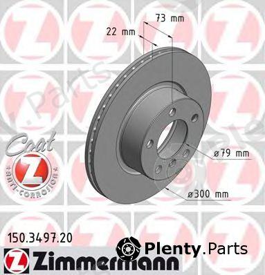  ZIMMERMANN part 150.3497.20 (150349720) Brake Disc