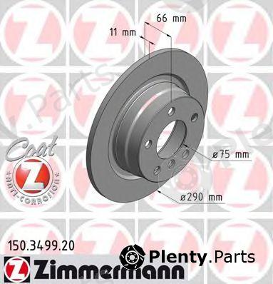  ZIMMERMANN part 150.3499.20 (150349920) Brake Disc