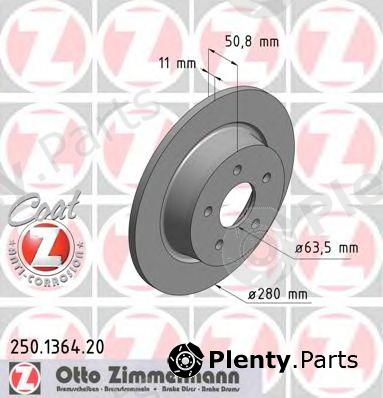  ZIMMERMANN part 250.1364.20 (250136420) Brake Disc