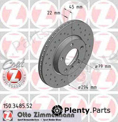  ZIMMERMANN part 150.3485.52 (150348552) Brake Disc