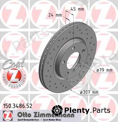  ZIMMERMANN part 150.3486.52 (150348652) Brake Disc