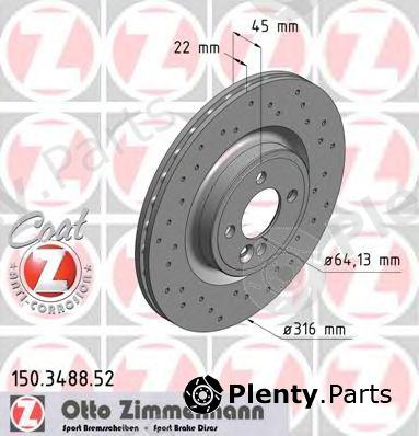  ZIMMERMANN part 150.3488.52 (150348852) Brake Disc