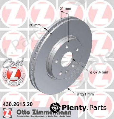  ZIMMERMANN part 430261520 Brake Disc