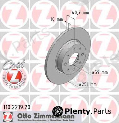  ZIMMERMANN part 110221920 Brake Disc