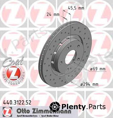  ZIMMERMANN part 440.3122.52 (440312252) Brake Disc