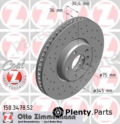  ZIMMERMANN part 150.3478.52 (150347852) Brake Disc