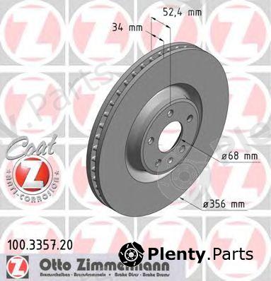  ZIMMERMANN part 100.3357.20 (100335720) Brake Disc