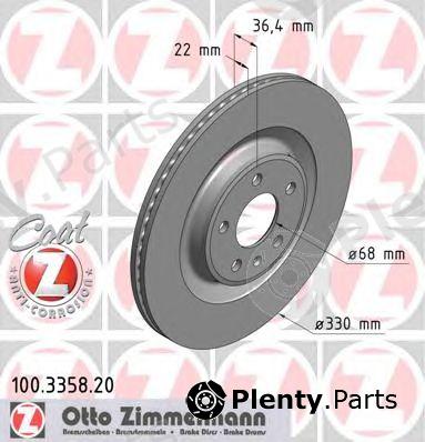  ZIMMERMANN part 100.3358.20 (100335820) Brake Disc