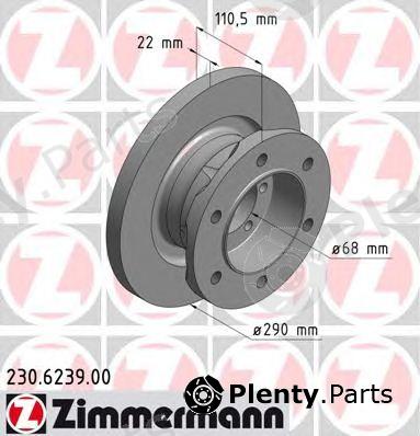  ZIMMERMANN part 230.6239.00 (230623900) Brake Disc