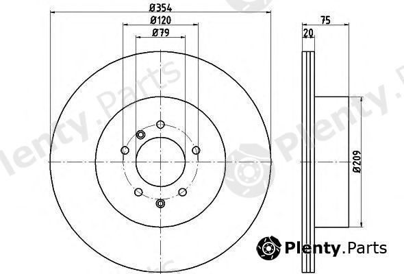  HELLA part 8DD355115-291 (8DD355115291) Brake Disc