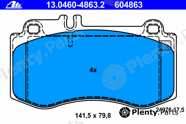  ATE part 13.0460-4863.2 (13046048632) Brake Pad Set, disc brake