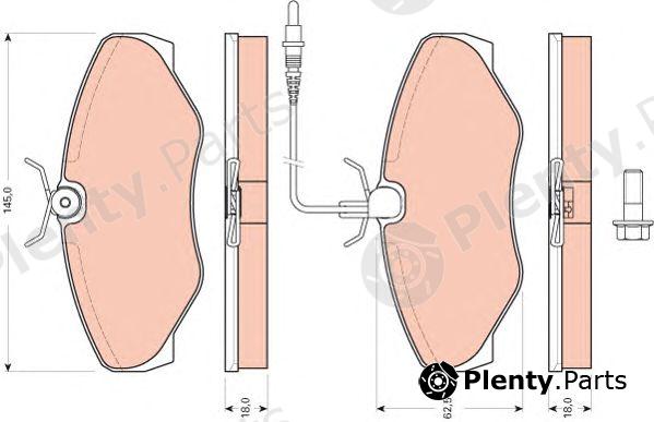  TRW part GDB1760 Brake Pad Set, disc brake