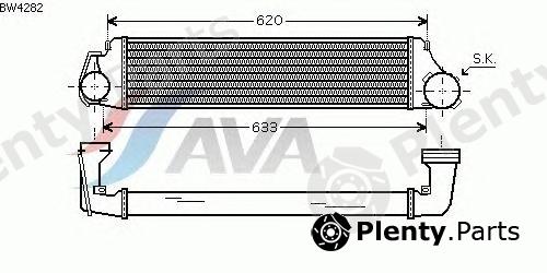  AVA QUALITY COOLING part BW4282 Intercooler, charger