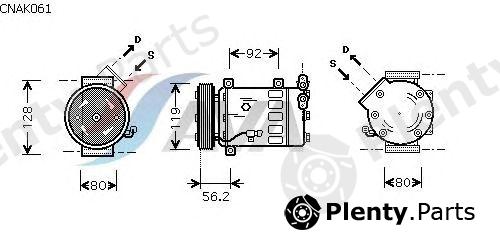  AVA QUALITY COOLING part CNAK061 Compressor, air conditioning