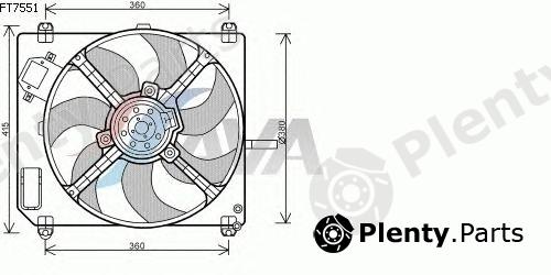  AVA QUALITY COOLING part FT7551 Fan, radiator