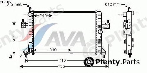 AVA QUALITY COOLING part OL2305 Radiator, engine cooling