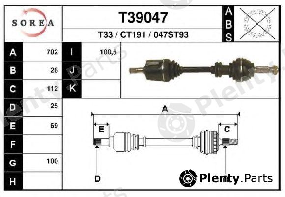  EAI part T39047 Drive Shaft