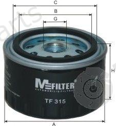  MFILTER part TF315 Oil Filter
