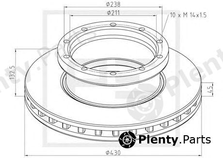  PE Automotive part 016.295-00A (01629500A) Brake Disc