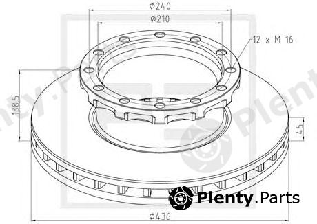  PE Automotive part 026.666-10A (02666610A) Brake Disc