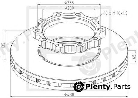  PE Automotive part 036.104-00A (03610400A) Brake Disc