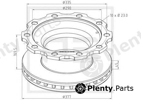  PE Automotive part 046.377-00A (04637700A) Brake Disc