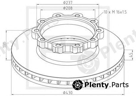  PE Automotive part 126.100-00A (12610000A) Brake Disc