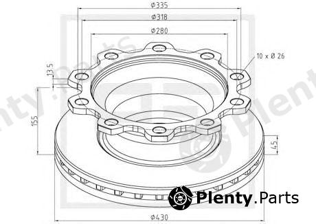  PE Automotive part 186.101-00A (18610100A) Brake Disc