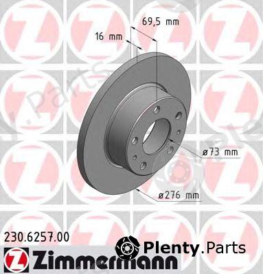  ZIMMERMANN part 230.6257.00 (230625700) Brake Disc