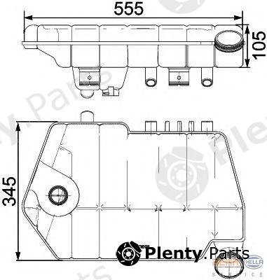  HELLA part 8MA376731-621 (8MA376731621) Expansion Tank, coolant