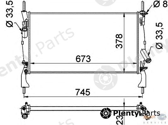  HELLA part 8MK376764-401 (8MK376764401) Radiator, engine cooling