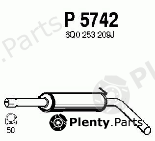  FENNO part P5742 Middle Silencer