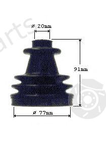  SPIDAN part 23112 Bellow Set, drive shaft