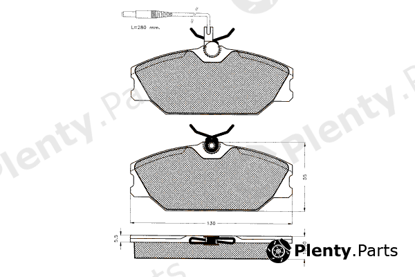  PEX part 7.253S (7253S) Brake Pad Set, disc brake