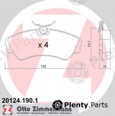  ZIMMERMANN part 20124.190.1 (201241901) Brake Pad Set, disc brake