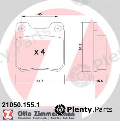  ZIMMERMANN part 21050.155.1 (210501551) Brake Pad Set, disc brake