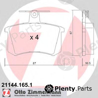  ZIMMERMANN part 21144.165.1 (211441651) Brake Pad Set, disc brake