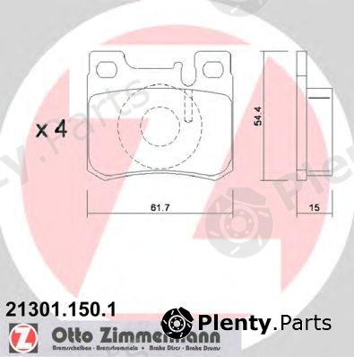  ZIMMERMANN part 21301.150.1 (213011501) Brake Pad Set, disc brake