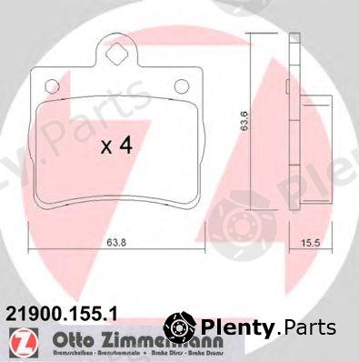  ZIMMERMANN part 21900.155.1 (219001551) Brake Pad Set, disc brake