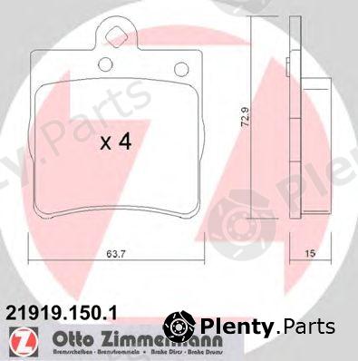  ZIMMERMANN part 21919.150.1 (219191501) Brake Pad Set, disc brake