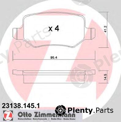  ZIMMERMANN part 23138.145.1 (231381451) Brake Pad Set, disc brake