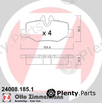  ZIMMERMANN part 24008.185.1 (240081851) Brake Pad Set, disc brake