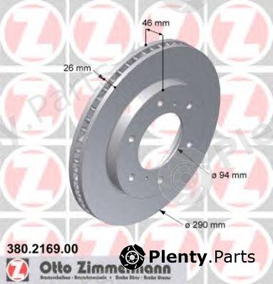  ZIMMERMANN part 380.2169.00 (380216900) Brake Disc
