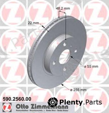  ZIMMERMANN part 590.2560.00 (590256000) Brake Disc